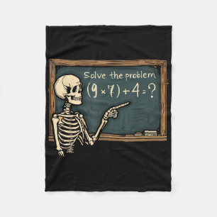 Funny 67 Meme Brainrot Joke Halloween Skeleton Mat Fleece Blanket