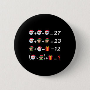 Funny 67 Meme Christmas Math Teacher Santa Six Sev 6 Cm Round Badge