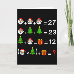 Funny 67 Meme Christmas Math Teacher Santa Six Sev Card