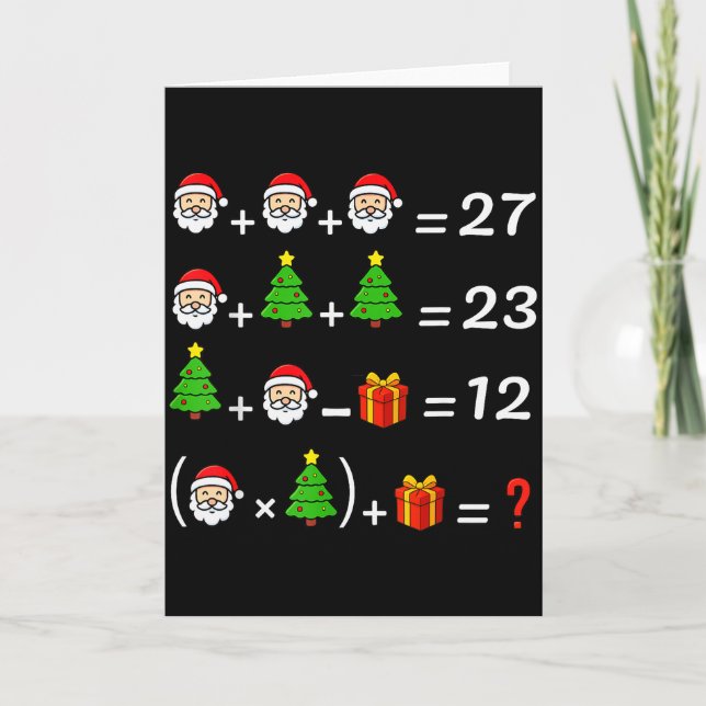 Funny 67 Meme Christmas Math Teacher Santa Six Sev Card (Front)