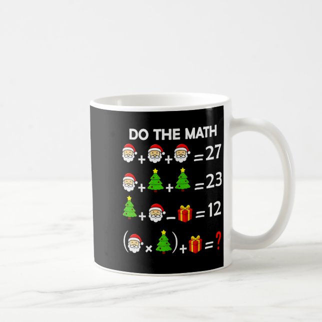 Funny 67 Meme Christmas Math Teacher Santa Six Sev Coffee Mug (Right)