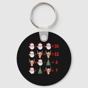 Funny 67 Meme Christmas Math Teacher Santa Six Sev Key Ring