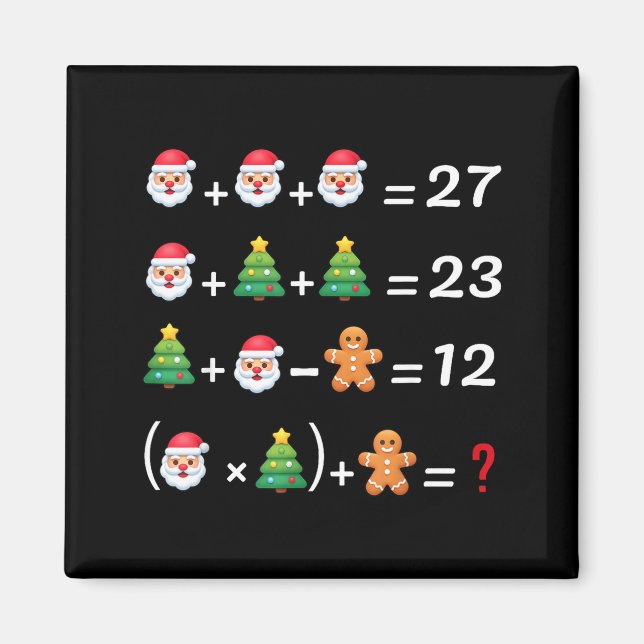 Funny 67 Meme Christmas Math Teacher Santa Six Sev Magnet (Front)