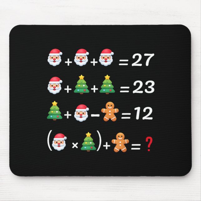 Funny 67 Meme Christmas Math Teacher Santa Six Sev Mouse Pad (Front)