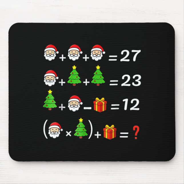 Funny 67 Meme Christmas Math Teacher Santa Six Sev Mouse Pad (Front)