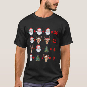 Funny 67 Meme Christmas Math Teacher Santa Six Sev T-Shirt