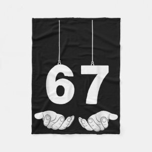 Funny 67 Meme Costume Six Seven Halloween Gen Z _1 Fleece Blanket