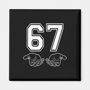 Funny 67 Meme Costume Six Seven Halloween Gen Z Magnet