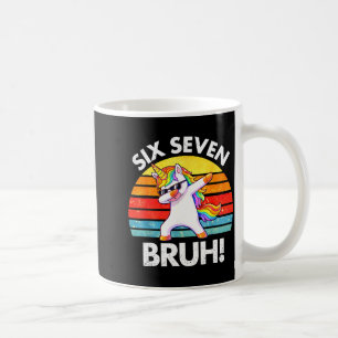 Funny 67 Meme Dabbing Unicorn Six Seven 6 7 Kids  Coffee Mug