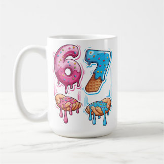 Funny 67 Meme Donut Ice Cream Gen Alpha Slang Coffee Mug