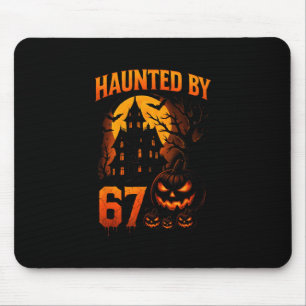 Funny 67 Meme Halloween Haunted Spooky Six Seven P Mouse Pad