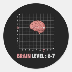 Funny 67 Meme Math Six Seven Teacher Brainrot Joke Classic Round Sticker