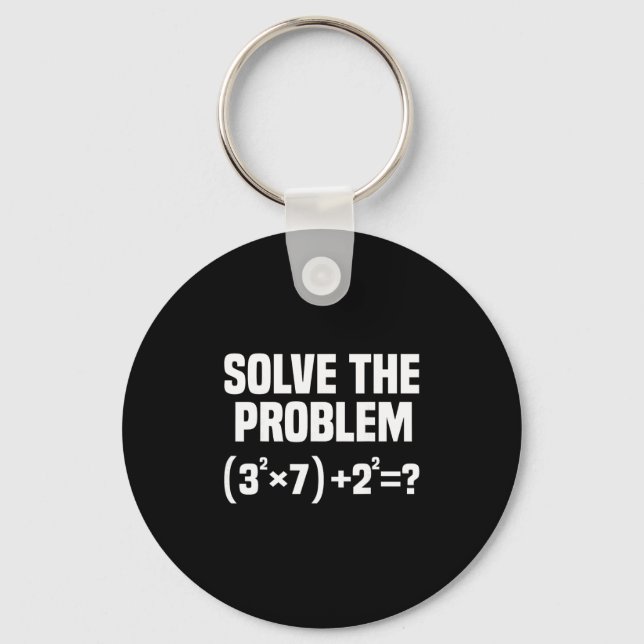 Funny 67 Meme Math Six Seven Teacher Brainrot Joke Key Ring (Front)