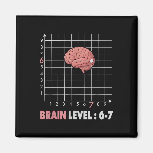 Funny 67 Meme Math Six Seven Teacher Brainrot Joke Magnet (Front)