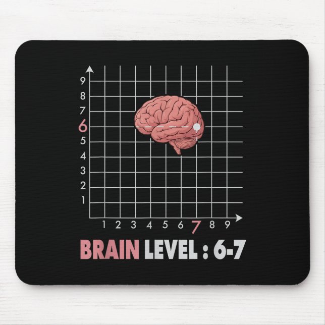 Funny 67 Meme Math Six Seven Teacher Brainrot Joke Mouse Pad (Front)