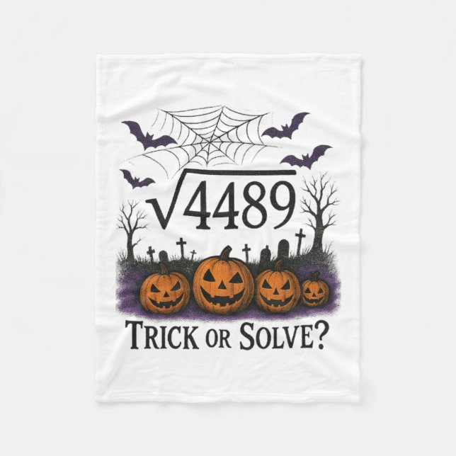 Funny 67 Meme Math Teacher 6 7 Halloween Square Ro Fleece Blanket (Front)