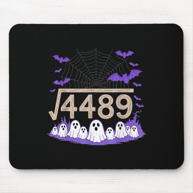 Funny 67 Meme Math Teacher 6 7 Halloween Square Ro Mouse Pad (Front)