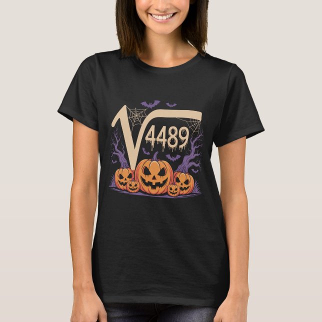 Funny 67 Meme Math Teacher 6 7 Halloween Square Ro T-Shirt (Front)