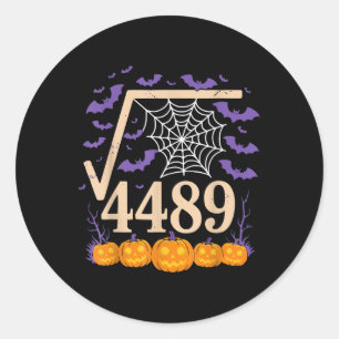 Funny 67 Meme Math Teacher 6 7 Square Root 4489  Classic Round Sticker
