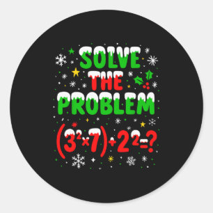 Funny 67 Meme Pemdas Elementary Math Teacher 6 7 C Classic Round Sticker