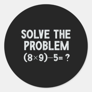 Funny 67 Meme Pemdas Elementary Math Teacher Brain Classic Round Sticker