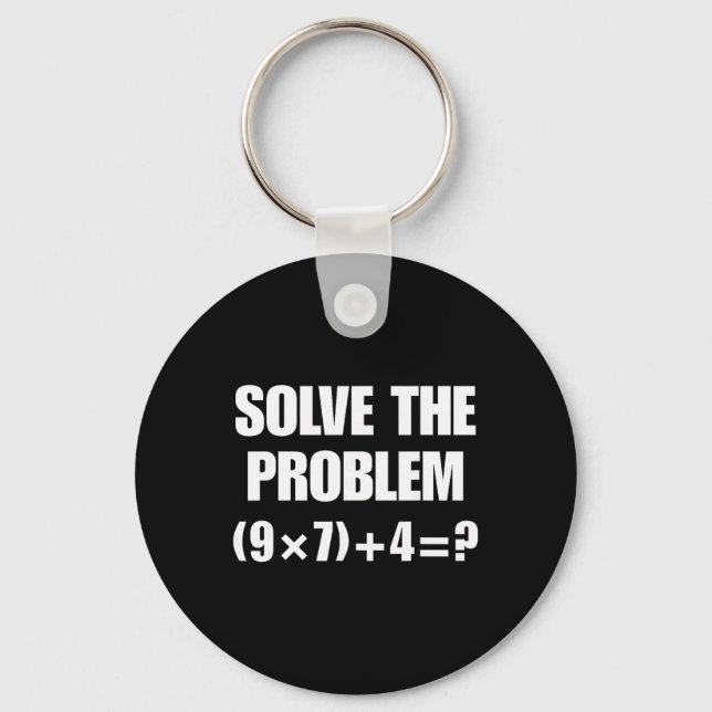 Funny 67 Meme Pemdas Elementary Math Teacher Brain Key Ring (Front)