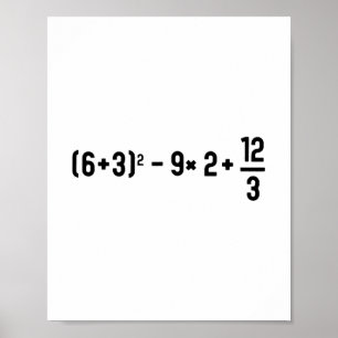Funny 67 Meme Pemdas Elementary Math Teacher Brain Poster