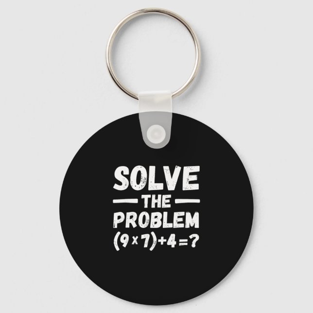 Funny 67 Meme Pemdas Elementary Math Teacher Humou Key Ring (Front)