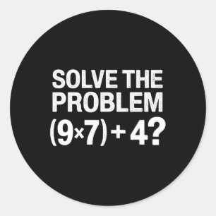 Funny 67 Meme Pemdas Math Teacher Brainrot Element Classic Round Sticker
