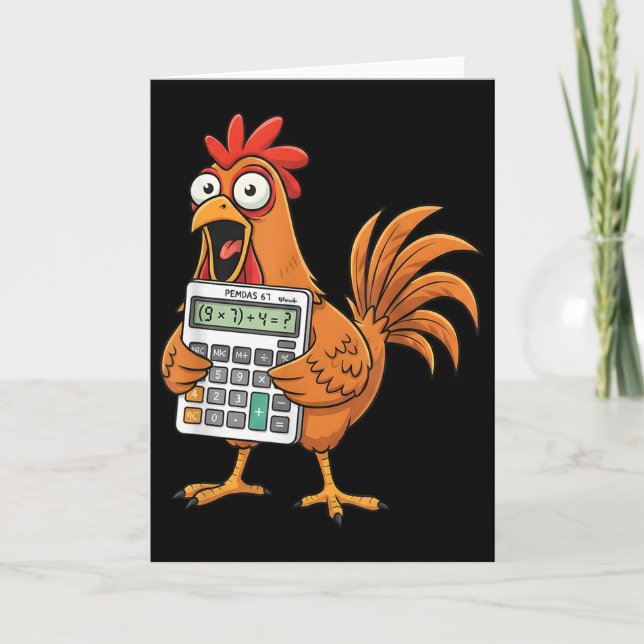 Funny 67 Meme Pemdas Math Teacher Six Seven Chicke Card (Front)