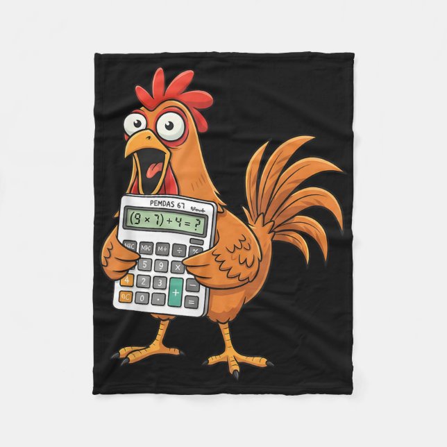 Funny 67 Meme Pemdas Math Teacher Six Seven Chicke Fleece Blanket (Front)