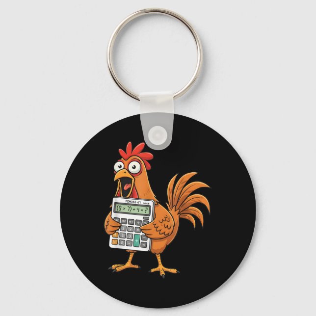 Funny 67 Meme Pemdas Math Teacher Six Seven Chicke Key Ring (Front)