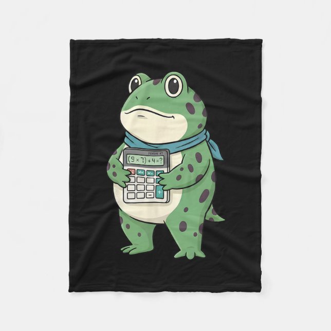 Funny 67 Meme Pemdas Math Teacher Six Seven Frog  Fleece Blanket (Front)