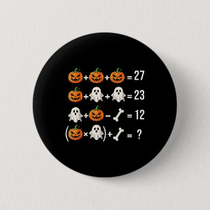 Funny 67 Meme Pumpkin Ghost Math Teacher Costume  6 Cm Round Badge
