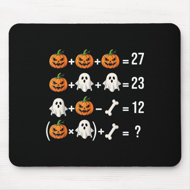 Funny 67 Meme Pumpkin Ghost Math Teacher Costume  Mouse Pad (Front)