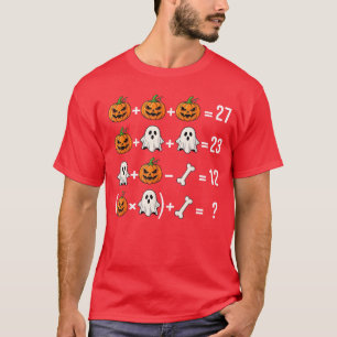 Funny 67 Meme Pumpkin Ghost Math Teacher Costume T-Shirt