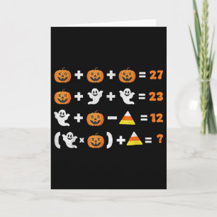 Funny 67 Meme Pumpkin Ghost Math Teacher Halloween Card