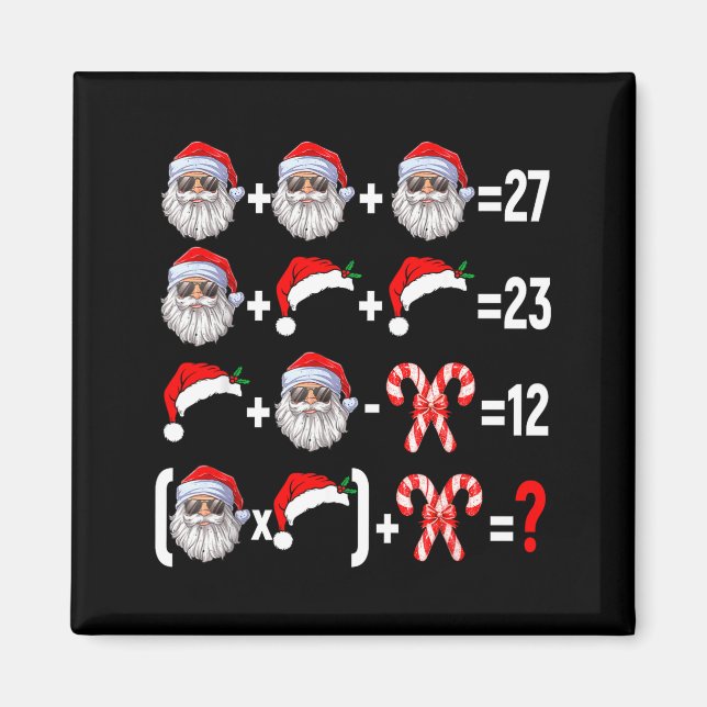 Funny 67 Meme Santa Christmas Tree Math Teacher Xm Magnet (Front)
