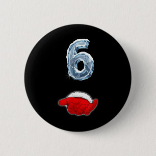Funny 67 Meme Santa Hand Six Ironic Christmas Coup 6 Cm Round Badge