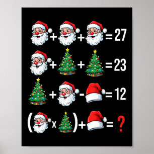 Funny 67 Meme Santa Math Teacher Christmas Pajama Poster