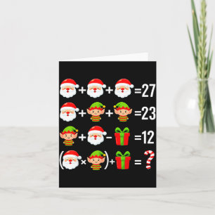 Funny 67 Meme Santa Math Teacher Christmas Six Sev Card