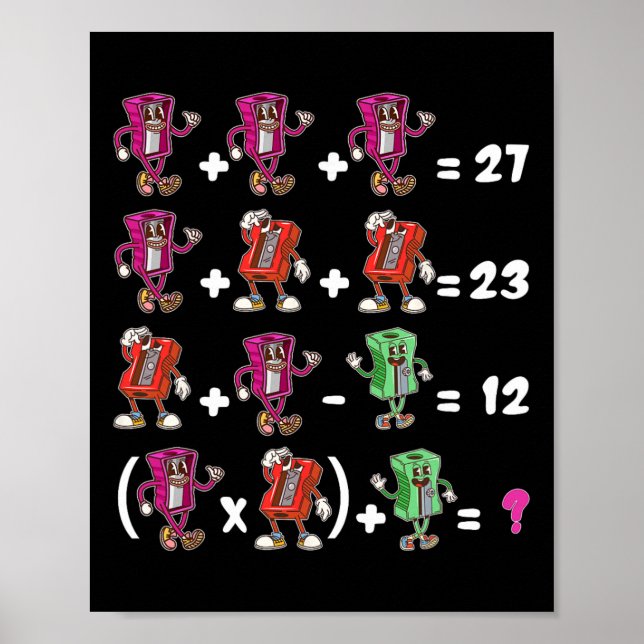 Funny 67 Meme School Math Teacher Six Seven Puzzle Poster (Front)