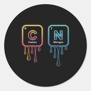 Funny 67 Meme Science Chemistry Nerd Humor Periodi Classic Round Sticker