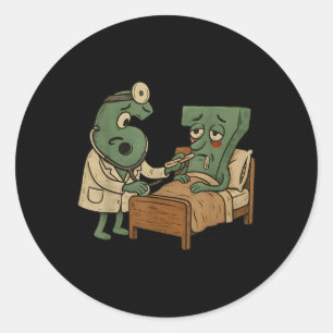 Funny 67 Meme Sick Seven Number Tee  Classic Round Sticker