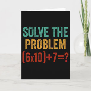 Funny 67 Meme Six Seven 6 7 Math Teacher Men Women Card
