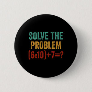 Funny 67 Meme Six Seven 6 7 Math Teacher Men Women Cm Round Badge