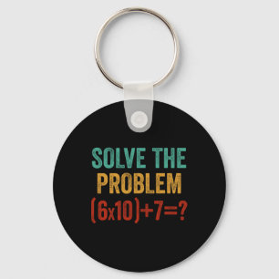 Funny 67 Meme Six Seven 6 7 Math Teacher Men Women Key Ring