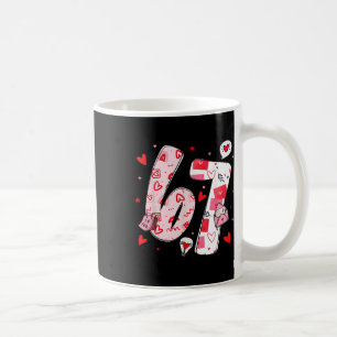 Funny 67 Meme Six Seven 6 7 Valentine Hearts  Coffee Mug