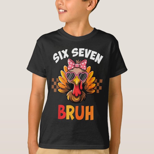Funny 67 Meme Six Seven Bruh Aesthetic  T-Shirt (Front)