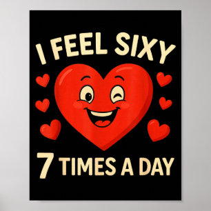 Funny 67 Meme Six Seven Heart Valentine Men Women  Poster